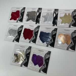 10 Nippies B-SIX B/C Nipple Covers Pasties Waterproof Hearts Stars Festival